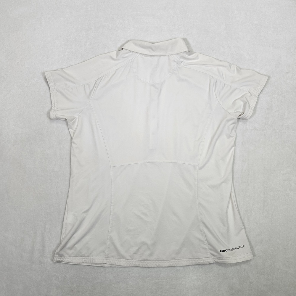 Zero Restriction 1/4 Zip Pullover Men's XL Tour‎ Series Golf White Short Sleeve - Picture 4 of 7